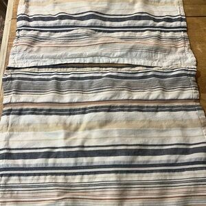 Pendleton pair of pillow shams, navy khaki, blue striped excellent condition